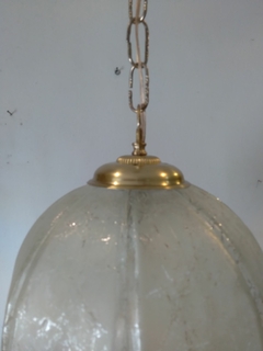 colgante de vidrio en bronce