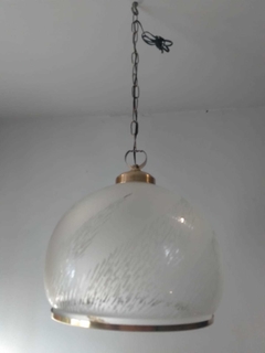 COLGANTE EN VIDRIO Y BRONCE