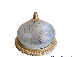 PLAFON EN BRONCE VIDRIO ENTALLADO