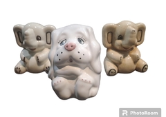 ADORNOS ELEFANTES / PERRO EN CERAMICA