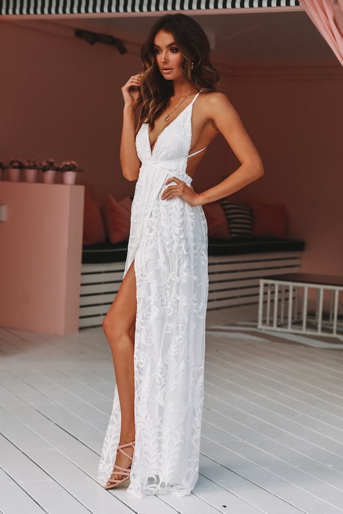 Atlanta Maxi Dress White - Comprar en NINKASI