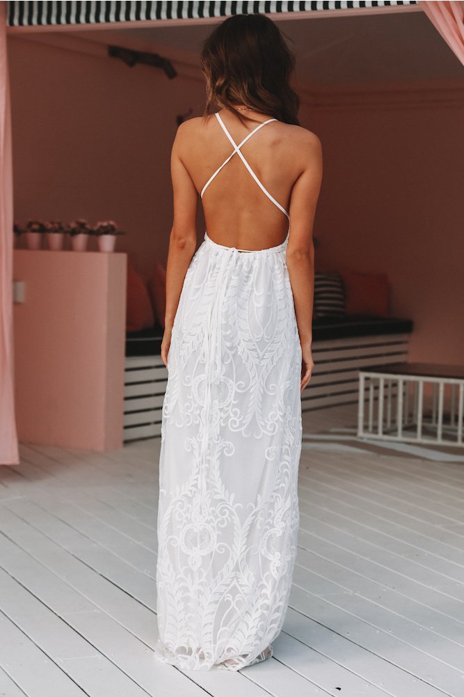 Atlanta Maxi Dress White - Comprar en NINKASI