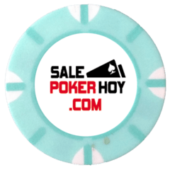 Ficha Poker Tricolor - Celeste y Blanco 14 Gr