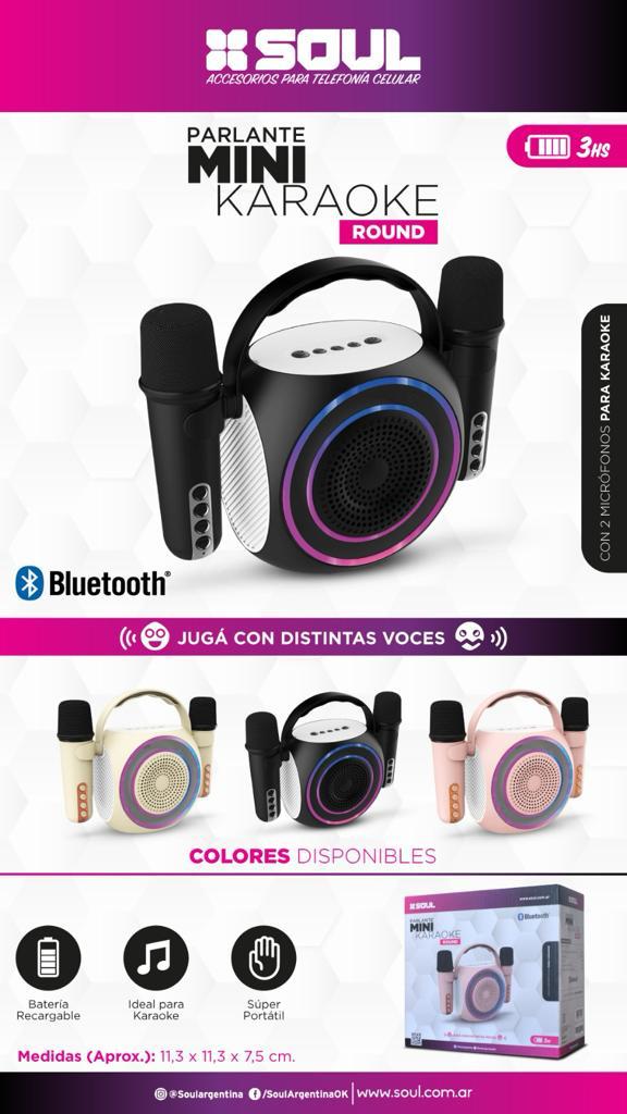 Parlante Portati Soul Bluetooth Tws Karaoke I40 + 2 Microfonos inalambricos