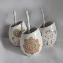 Mates Bombé Mandalas + Bombillas x 2 unidades