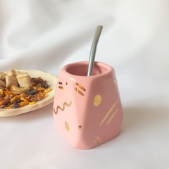 Mates Geo Rosas + bombillas x 2 unidades