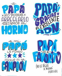 Pack x 20 unidades + 4 de regalo! Mates "Día del padre" - comprar online