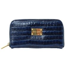 Cuero Grabado Cocodrilo Azul