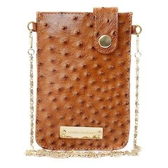 Funda Celular Cuero Grabado Avestruz Suela | Modelo Isabella