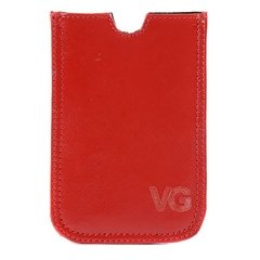 Funda Unisex Cuero Saffiano Rojo