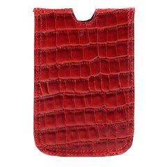 Funda Unisex Cuero Cocodrilo Rojo