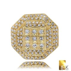 Anel em ouro amarelo 18k com Diamantes 11,3g Código: 18KAOAD0065 - comprar online