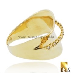 Anel em ouro amarelo 18k com Diamantes 7,2g Código: 18KAOAD0074 - 18Karat Joias