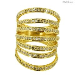 Anel em ouro amarelo 18k com 1,60cts de diamantes Código: 18K1911201527