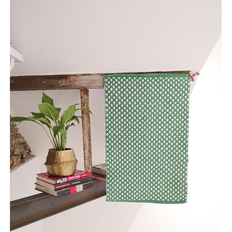 Alfombra Tejida de Algodón ~ Flor de Lis - Sira