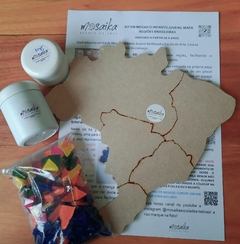 Kit Mapa do Brasil Regiões 2 (mapa sem borda)