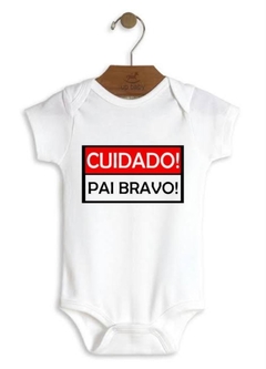 BODY INFANTIL PERSONALIZADO -  CUIDADO PAI BRAVO