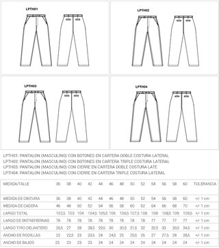 PANTALON GRAFA 70 HOMOLOGADO COLOR BEIGE Y AZULINO TALLES 38/60 - tienda online