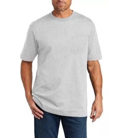 REMERA ALGODON MANGAS CORTAS GRIS MELANGE