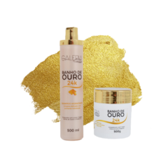 Kit Banho de Ouro 24 K Máscara 500G + Shampoo 500ml - comprar online