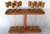 Porta temperos de madeira 12 tubos de vidro com tubo de cobre - loja online