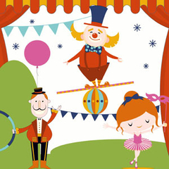 SERVILLETAS DECOUPAGE CIRCO