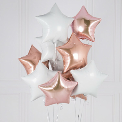 GLOBO ESTRELLA ROSA GOLD SATIN - comprar online