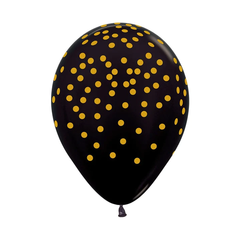 GLOBO ESTAMPADO NEGRO CONFETTI