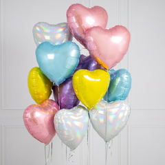 GLOBO CORAZÓN PLATEADO SATIN en internet