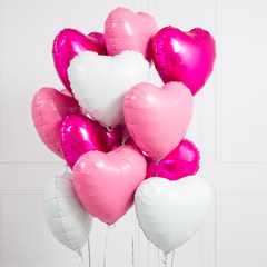 GLOBO CORAZÓN ROSA SATIN - Tiendas Mágicas