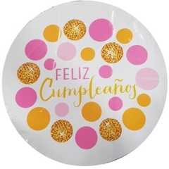 GLOBO FELIZ CUMPLE GOLD & PINK
