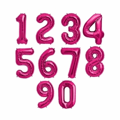 GLOBO NÚMERO FUCSIA - comprar online