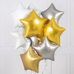 GLOBO ESTRELLA PLATEADA SATIN - Tiendas Mágicas