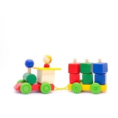Trencito con conductor y bloques de encastre