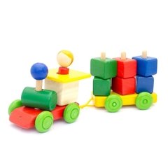 Trencito con conductor y bloques de encastre - tienda online