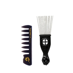 Set de pentes para cabelo Retro (Afro e para textura)