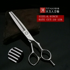 Titan tesoura desfiadeira dentes na lâmina superior - loja online