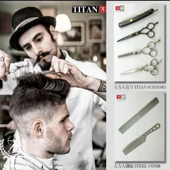 Titan tesoura desfiadeira dentes na lâmina superior