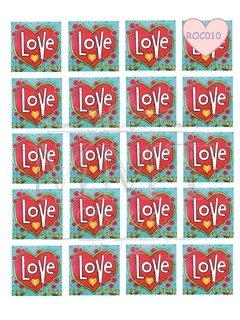 Diseño Galletitas cuadradas corazon