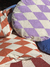 Set de almohadones con rombos pintados a mano