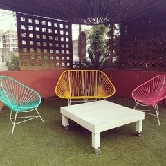 MESA RATONA "SIENA" BLANCO GASTADO (opcional Ruedas)