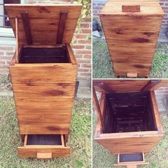 COMPOSTERA DE MADERA CON CAJÓN RECOLECTOR