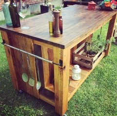 ISLA COCINA / MESA CHEF "PASION X LAS BRASAS" 1,5 X 0,7