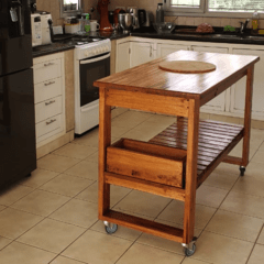 MESA AUXILIAR "LA RINCONADA" 1,3 X 0,5 CON RUEDAS