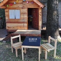JUEGO DE MESA Y SILLAS "PIZARRÓN" - comprar online