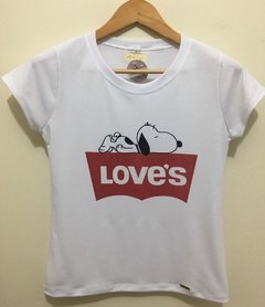 T-shirt gola careca manga curta LOVE´S