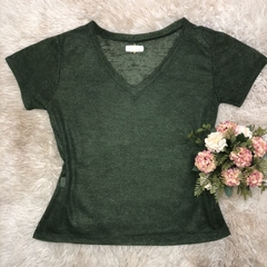 T-shirt gola v podrinha com glitter