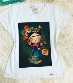 T-shirt gola careca manga curta FRIDA - comprar online