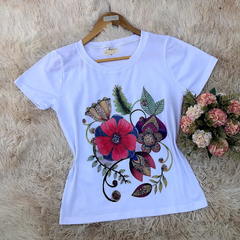 T-shirt manga curta FLORES
