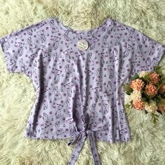 T-shirt amarração frente GATINHO - loja online
